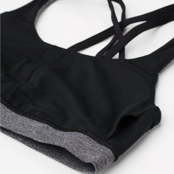 Lululemon Energy Bra in Heathered Black / Black Size 6 - Picture 3 of 9